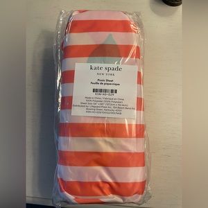 New unopened orange and white striped Kate Spade picnic sheet
